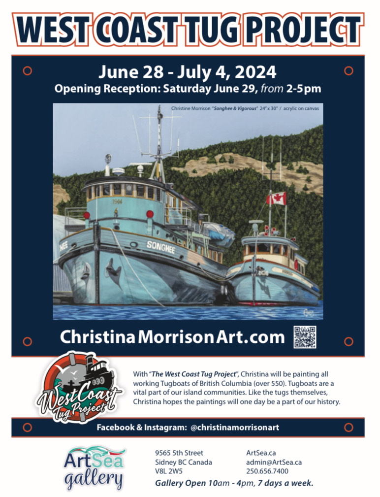 West Coast Tug Project Gallery Show - Jun 14th @ ArtSea Gallery
