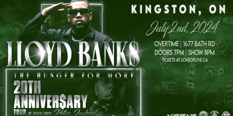 Lloyd Banks, Peter Jackson, Dirty Doc, Stax, ShizNick @ Overtime Sports Bar Jul 2 2024 - May 7th @ Overtime Sports Bar