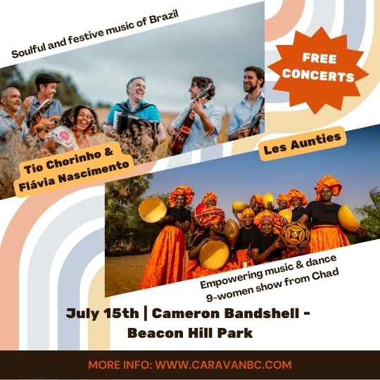Tio Chorinho with Fl&aacute;via Nascimento & Les Aunties - May 6th @ Stage in the Park (Cameron Bandshell)