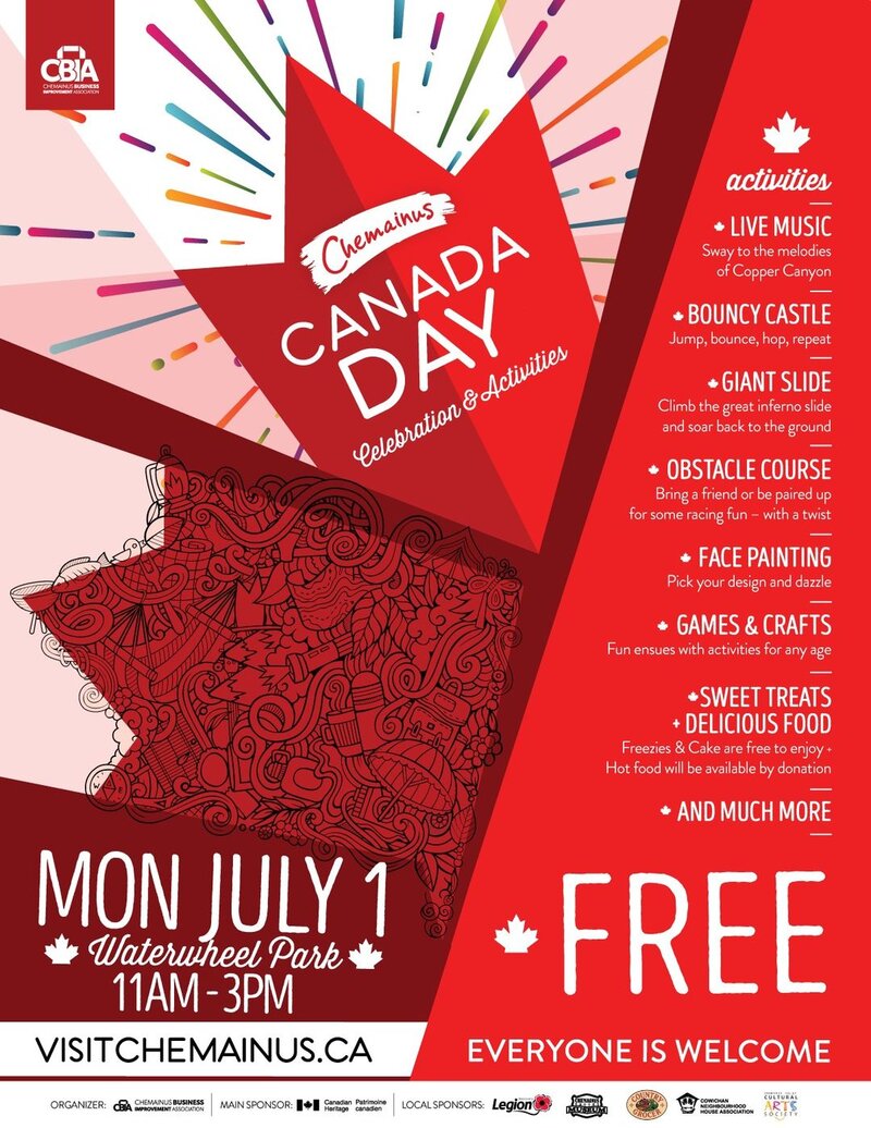 Chemainus Canada Day Event - May 7th @ Water Wheel Park