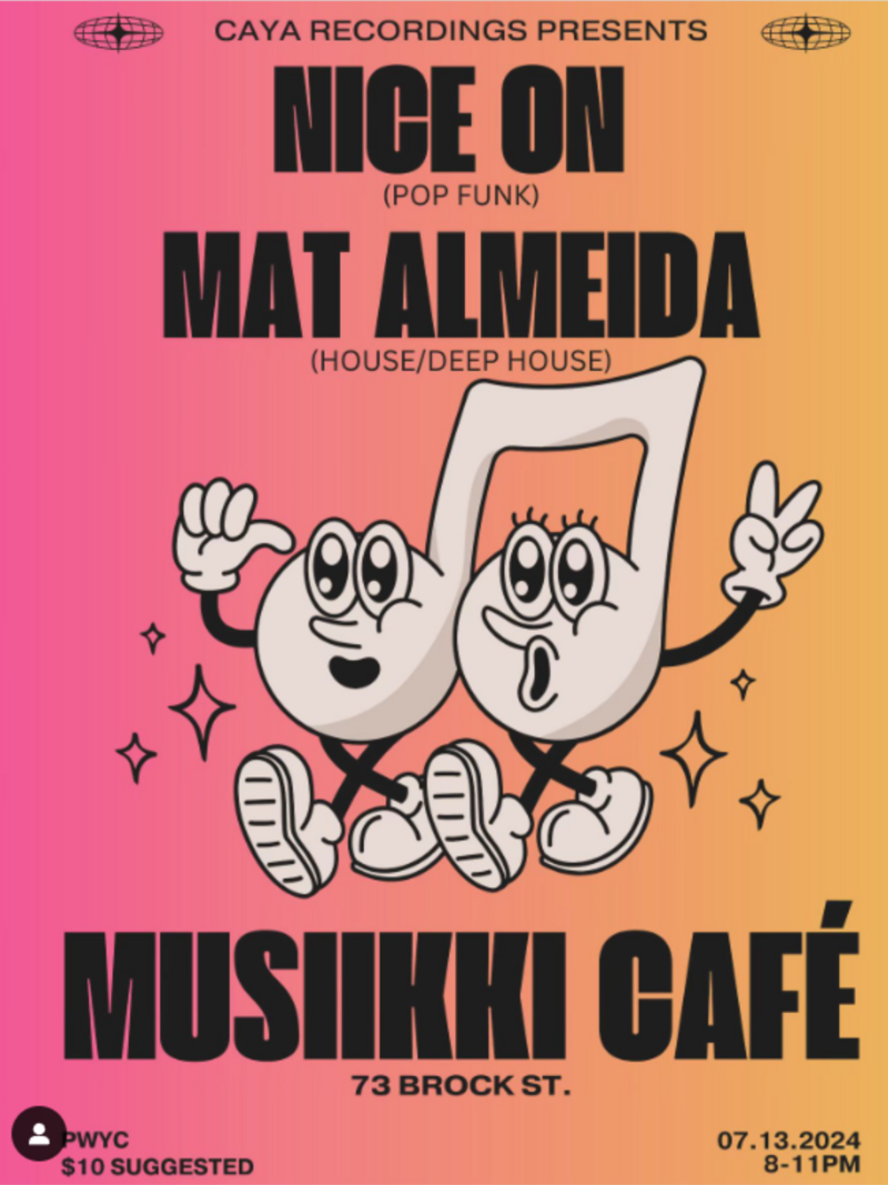 Nice On, Mat Almeida @ Musiikki Café & Whiskey Bar - Jul 13, 2024