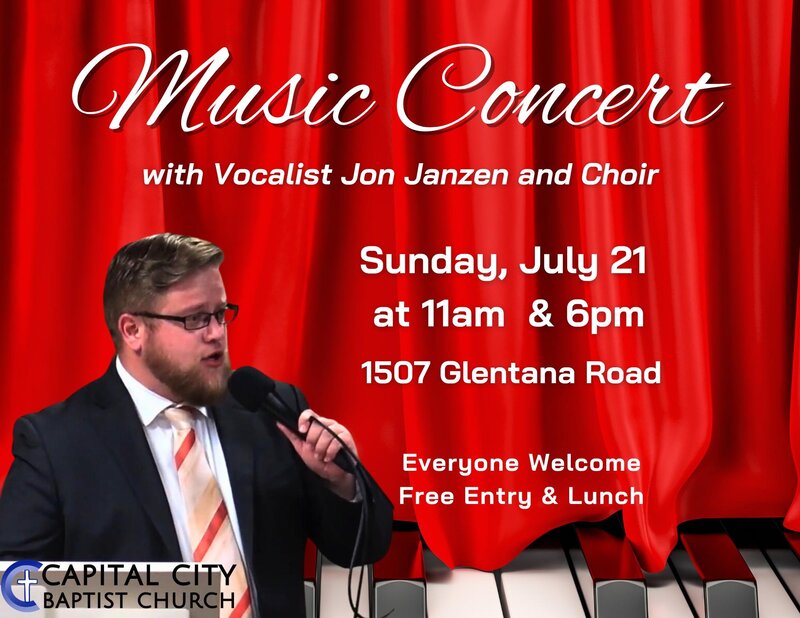 Free Music Concert - Jun 8th @ Capital City Baptist Church