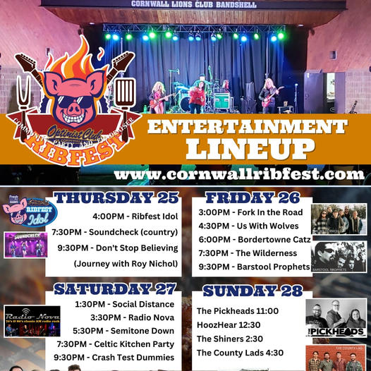 Cornwall Ribfest 2024: Friday - May 1st @ Lamoureux Park