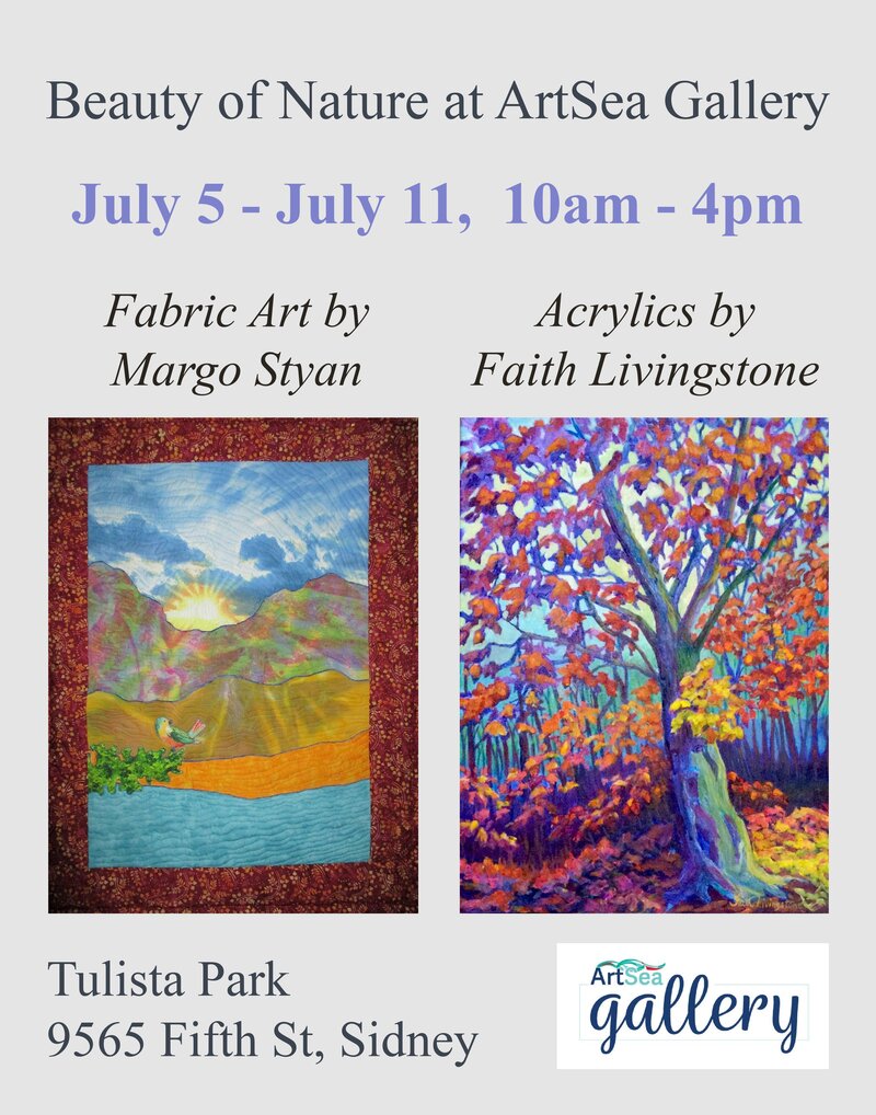 The Beauty of Nature - Art Show: Margo Styan, Faith Livingstone @ ArtSea Gallery Jul 8 2024 - Jun 12th @ ArtSea Gallery