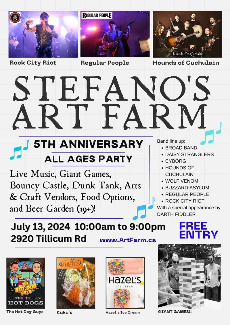 Artfarm 5th Anniversary and Birthday Party!!! @ Stefano's Art Farm - Jul 13, 2024