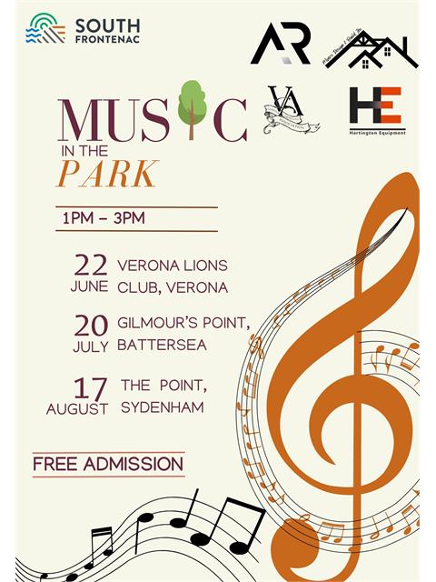 South Frontenac Music in the Park: Sleeping Dogs @ The Point Park - Aug 24, 2024