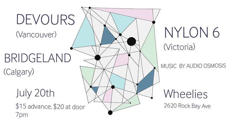 Audio Osmosis presents Devours, Bridgeland and Nylon 6 - May 6th @ Wheelies Motorcyles