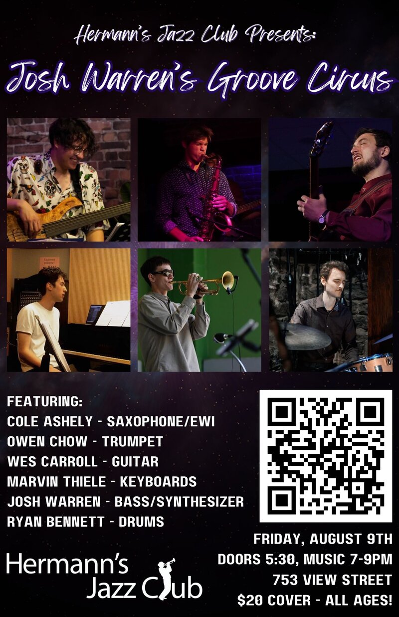 Josh Warren&rsquo;s Groove Circus - May 7th @ Hermann's Jazz Club