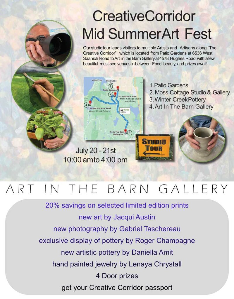 CREATIVE CORRIDOR STUDIO TOUR - May 7th @ Art In The Barn Gallery