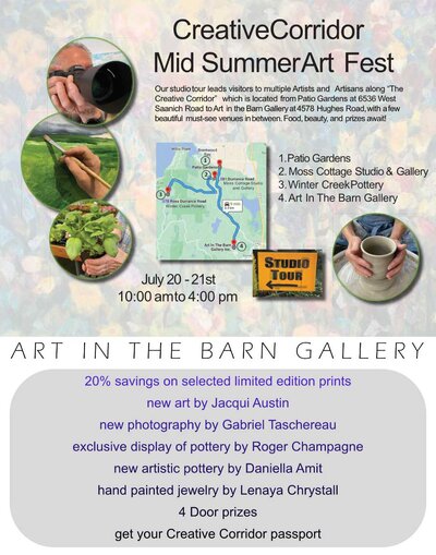CREATIVE CORRIDOR STUDIO TOUR - May 7th @ Art In The Barn Gallery