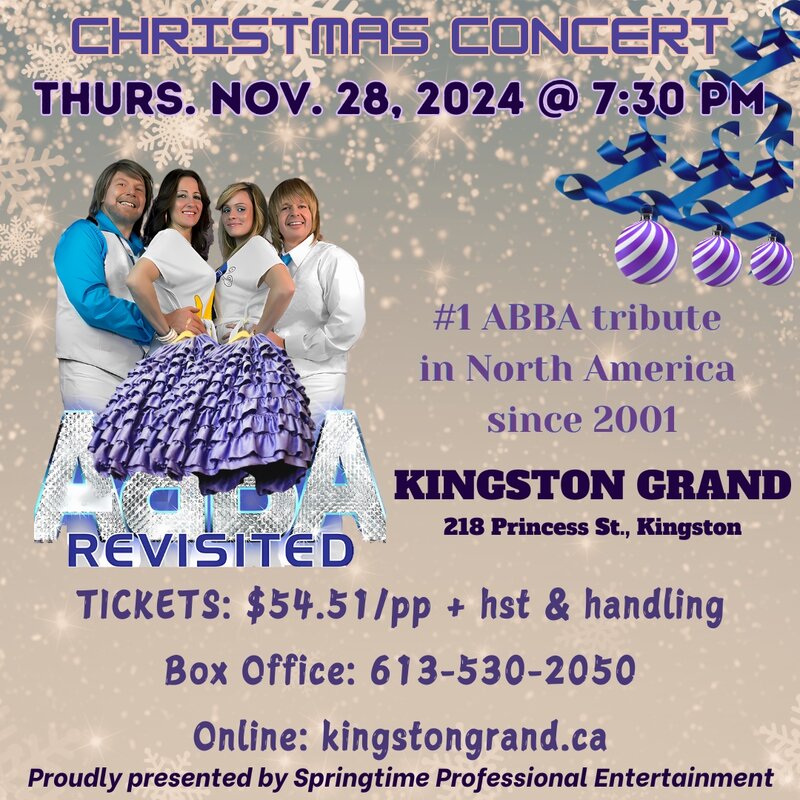 ABBA REVISITED Christmas Concert - Jun 24th @ Kingston Grand Theatre