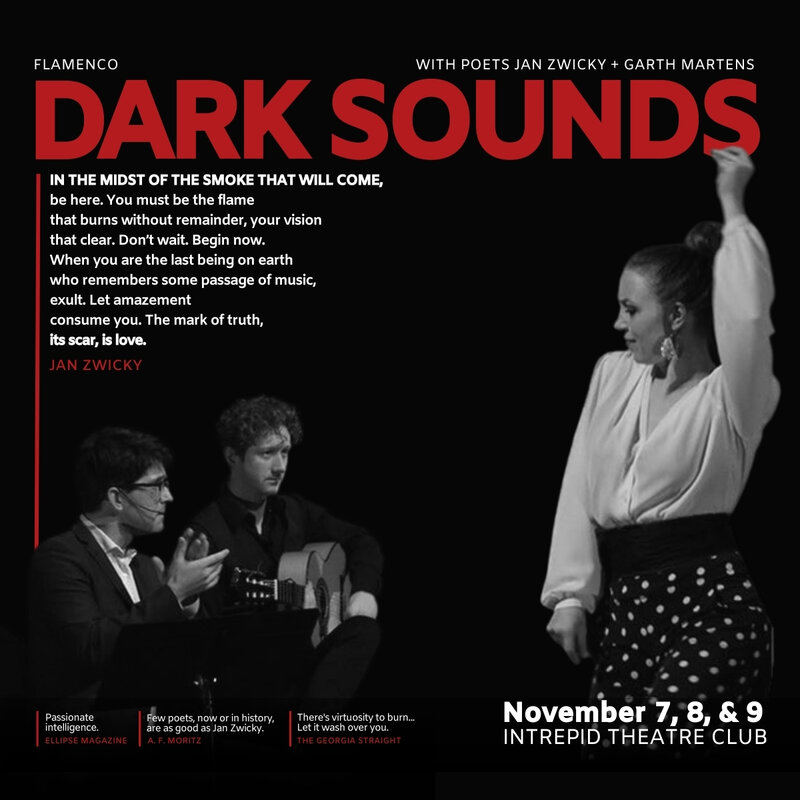 Dark Sounds: Poetry + Flamenco with Jan Zwicky - May 6th @ Intrepid Theatre