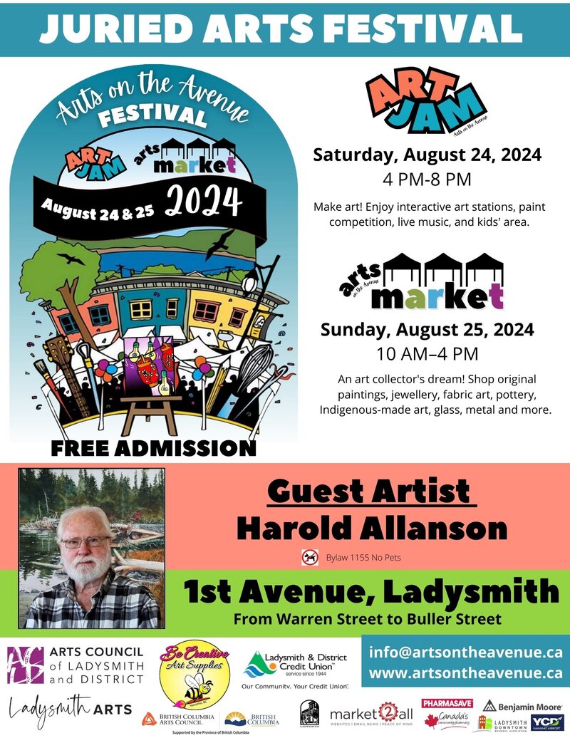 Arts on the Avenue Festival @ 1st Avenue, Warren St. to Buller St. - Aug 24, 2024