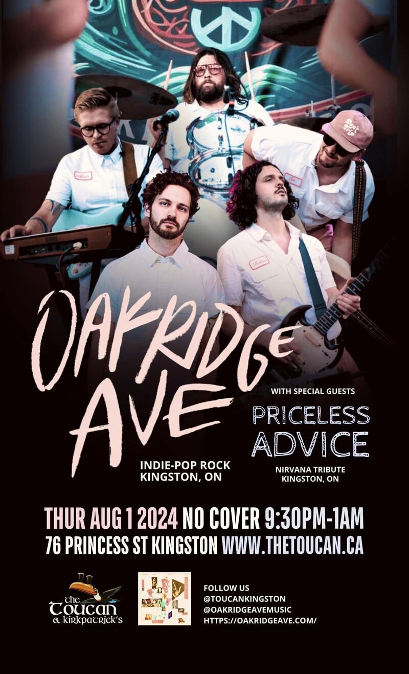 Oakridge Ave., Priceless Advice @ The Toucan - Aug 01, 2024