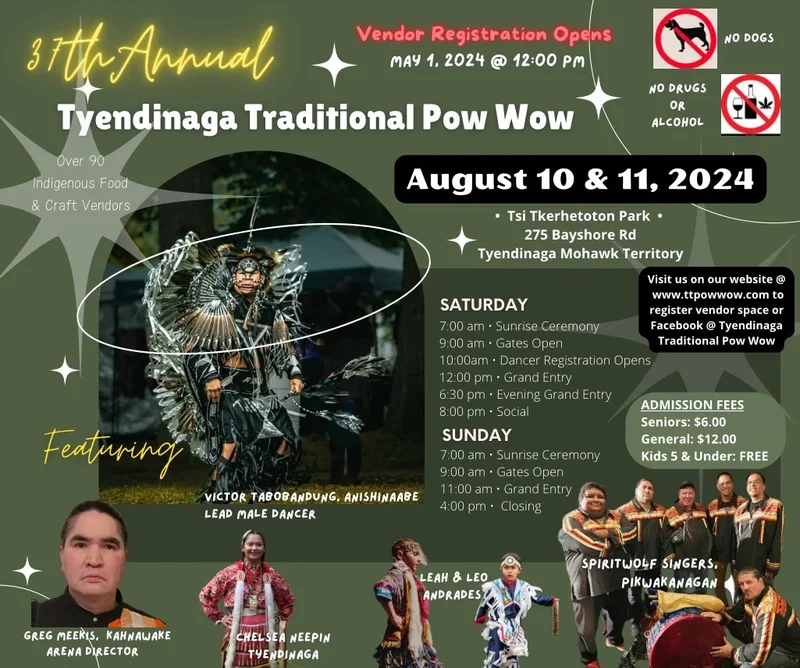 37th Annual Tyendinaga Traditional Pow Wow - May 18th @ Tsi Tkerhetoton Park