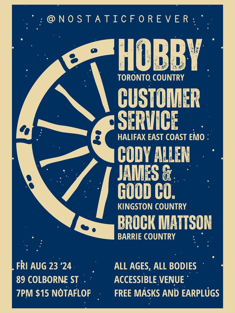 Hobby, Good Co., Customer Service, Brock Mattsson @ Next Church Aug 23 2024 - May 6th @ Next Church