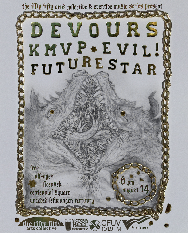 Eventide and the fifty fifty arts collective present: Devours, Future Star, KMVP, Evil! - May 7th @ Centennial Square