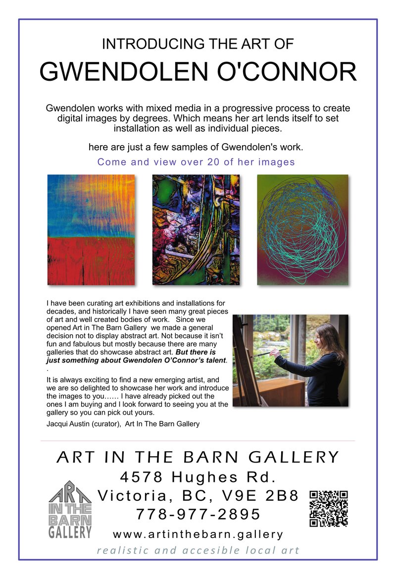 Introducing The Art Of Gwendolen O'Connor - May 7th @ Art In The Barn Gallery