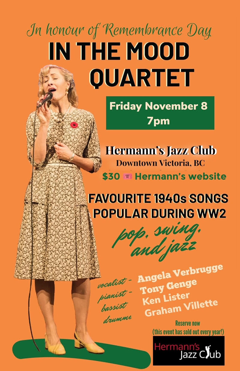 IN THE MOOD QUARTET plays pop, swing and Jazz of the 1940s - May 12th @ Hermann's Jazz Club