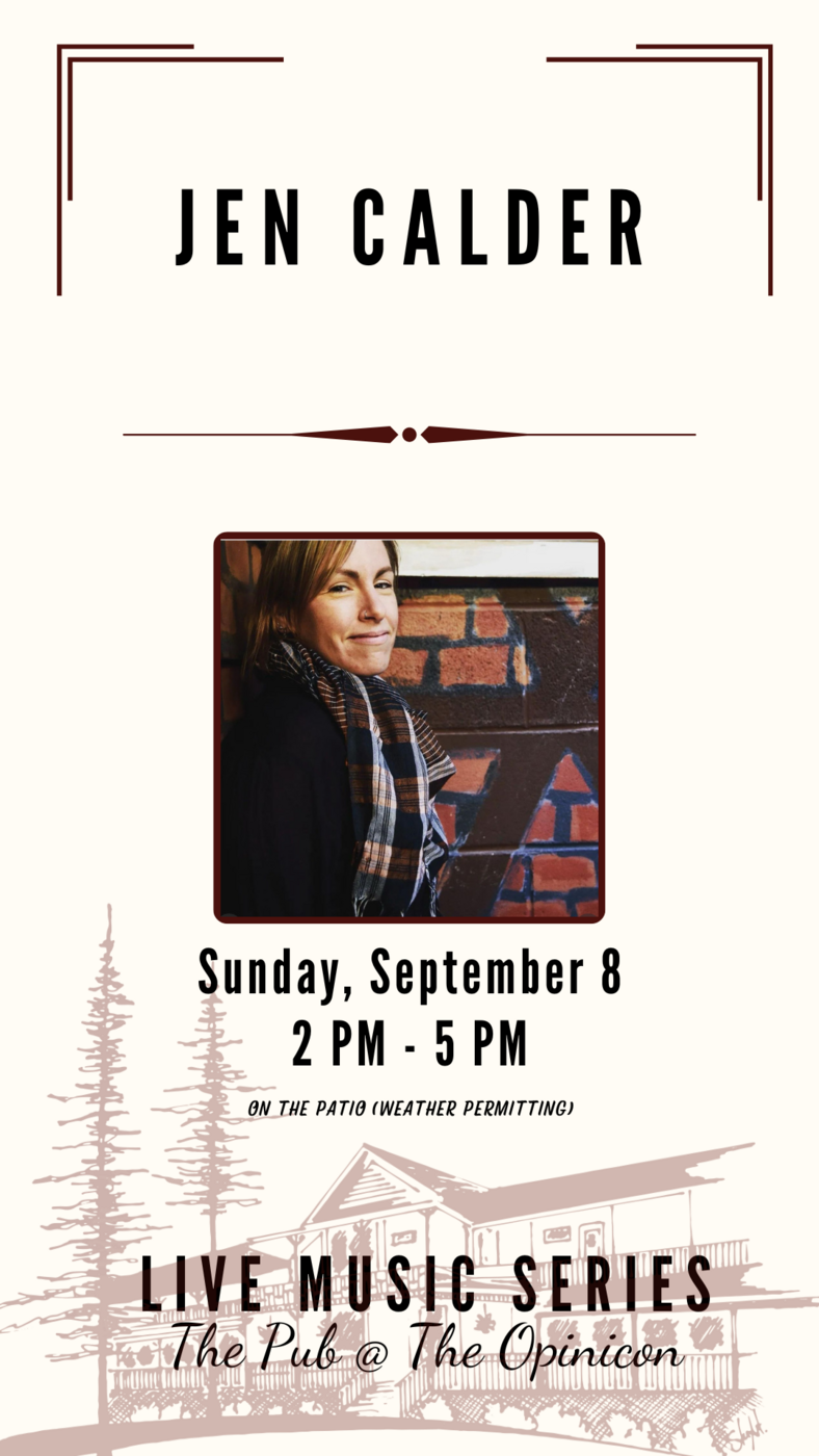 Live Music Series: Jen Calder @ The Opinicon Sep 8 2024 - May 1st @ The Opinicon