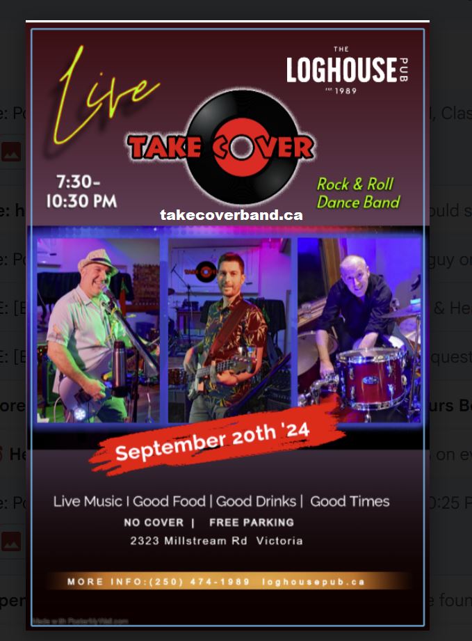 Take Cover Band plays the Loghouse: Take Cover Band Victoria @ Loghouse Pub - Sep 20, 2024