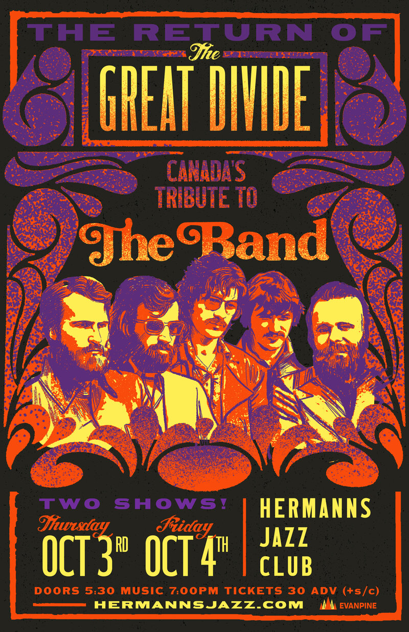 The Great Divide perform the music of The Band - May 7th @ Hermann's Jazz Club