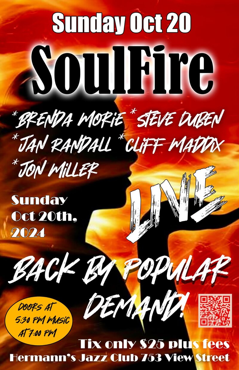 Soul Fire with Brenda Morie - May 7th @ Hermann's Jazz Club
