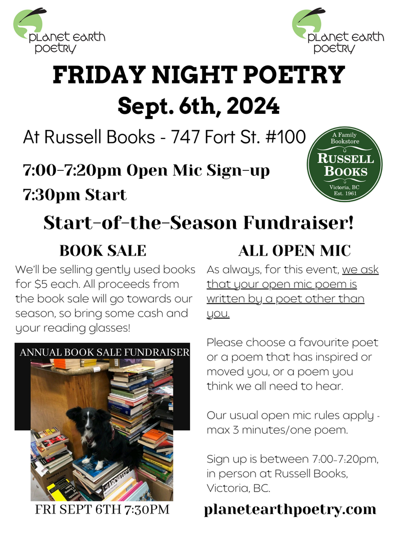 Planet Earth Poetry - Jun 17th @ Russell Books Victoria