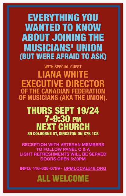 The Musicians' Union: Everything you wanted to know about joining - May 6th @ Next Church