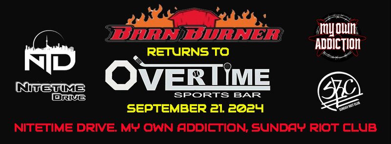 Nitetime Drive, My Own Addiction, Sunday Riot Club @ Overtime Sports Bar Sep 21 2024 - May 6th @ Overtime Sports Bar