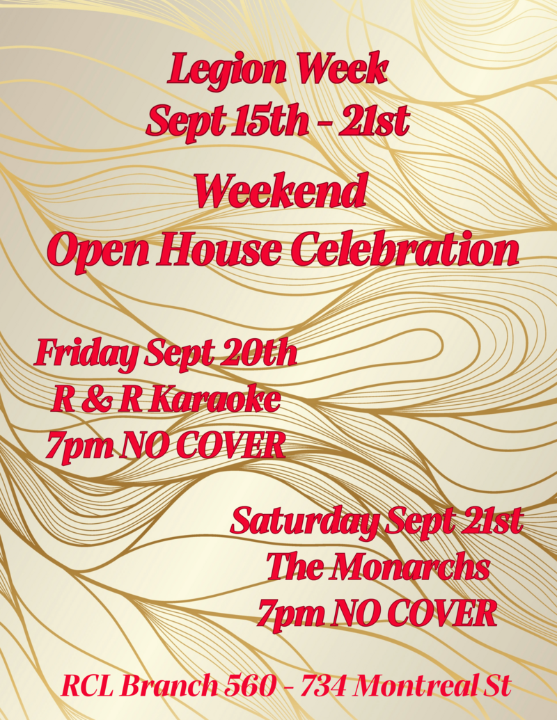 Karaoke - May 6th @ Royal Canadian Legion Branch 560