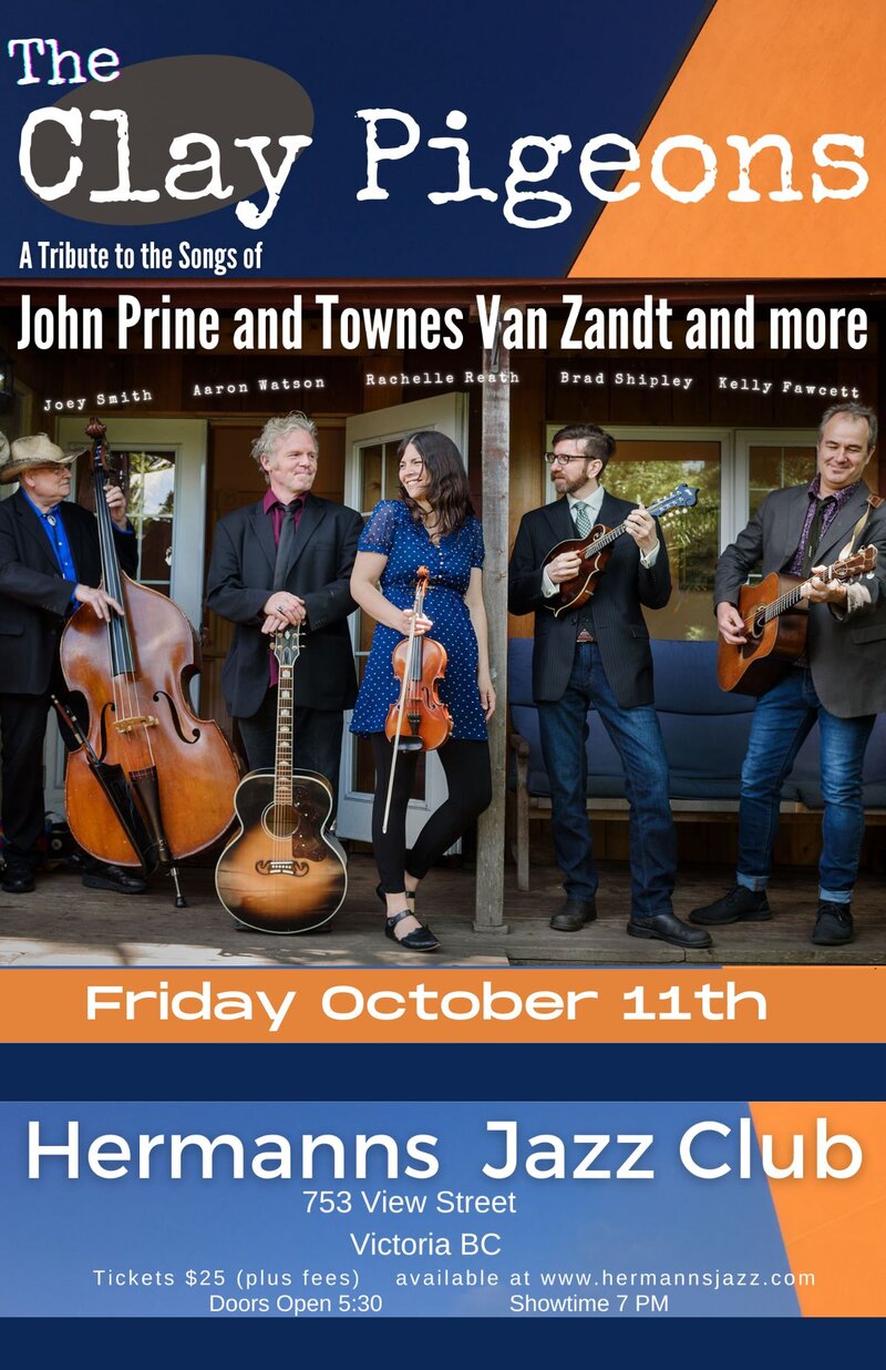 The Clay Pigeons: the music of John Prine + more - May 7th @ Hermann's Jazz Club