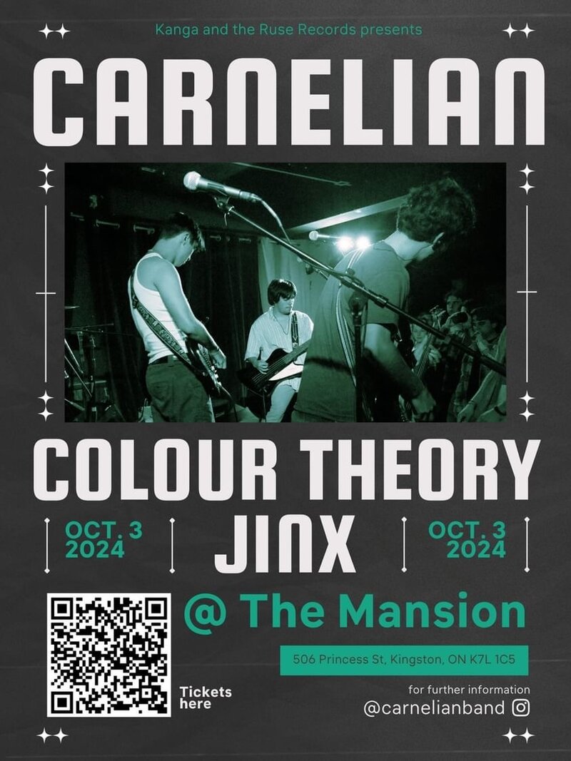 Carnelian, Colour Theory, Jinx @ The Mansion Oct 3 2024 - Apr 30th @ The Mansion