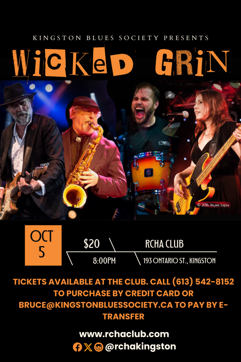 KBS Presents: Wicked Grin @ The Club at the R.C.H.A. Oct 5 2024 - May 7th @ The Club at the R.C.H.A.