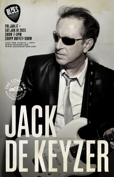 Blues at The Cove: Jack de Keyzer @ The Cove Inn Jan 18 2025 - May 14th @ The Cove Inn