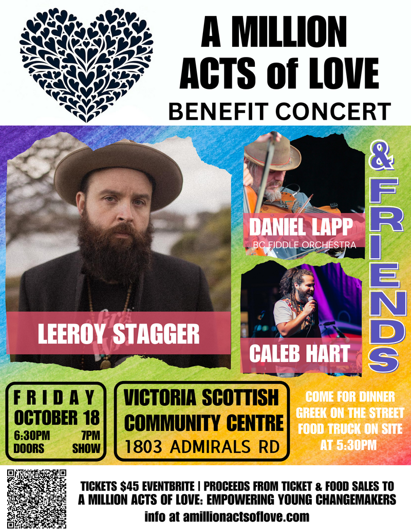 A Million Acts of Love Concert @ Victoria Scottish Commuity Centre - Oct 18, 2024