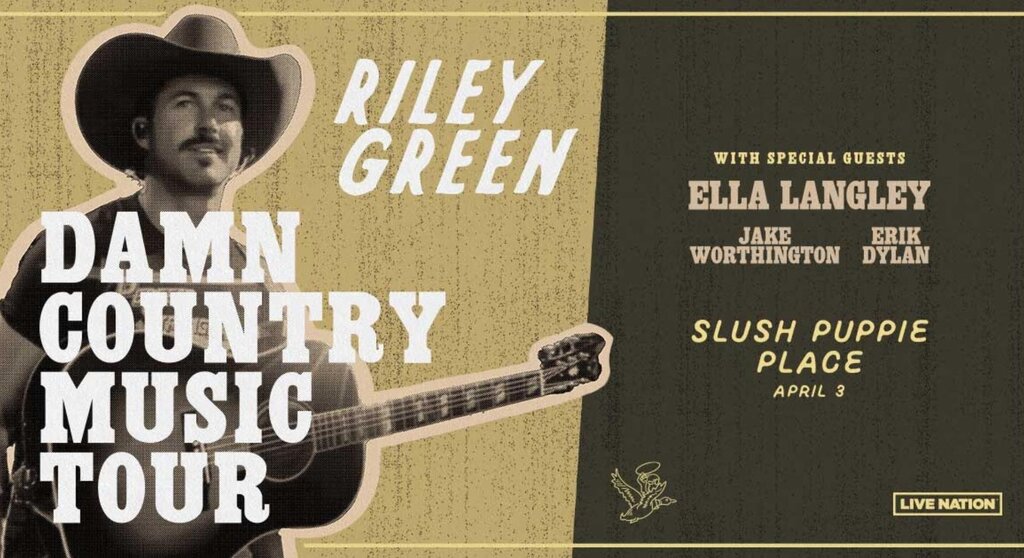 Riley Green brings his Damn Good Country Music tour to Kingston\'s Slush Puppie Place on April 3