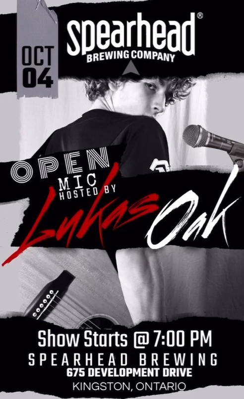 Open mic with Lukas Oak @ Spearhead Brewery - Oct 04, 2024