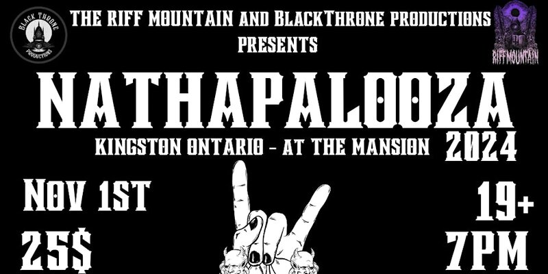Nathapalooza: Sun Below, AAWKS, Astral Witch, Screamin' Sins @ The Mansion Nov 1 2024 - May 6th @ The Mansion