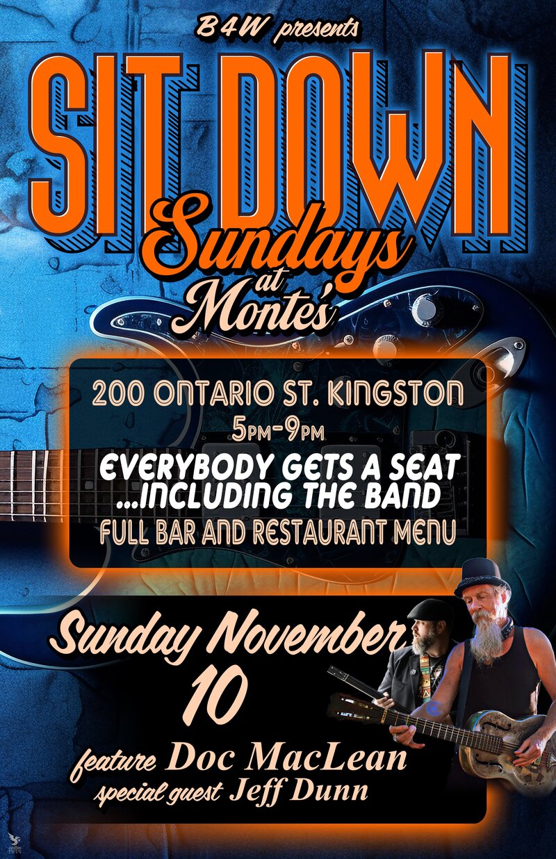 Sit Down Sundays: Doc MacLean, Jeff Dunn @ Monte's - Nov 10, 2024
