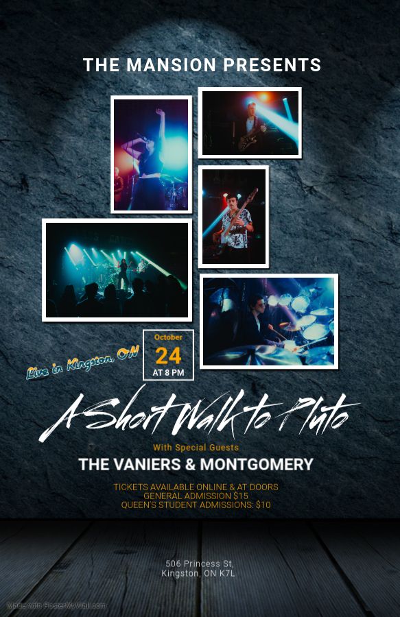 A Short Walk to Pluto, The Vaniers, Montgomery @ The Mansion Oct 24 2024 - Jul 15th @ The Mansion