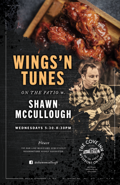 Wings 'n Tunes on the Patio - May 11th @ The Cove Inn