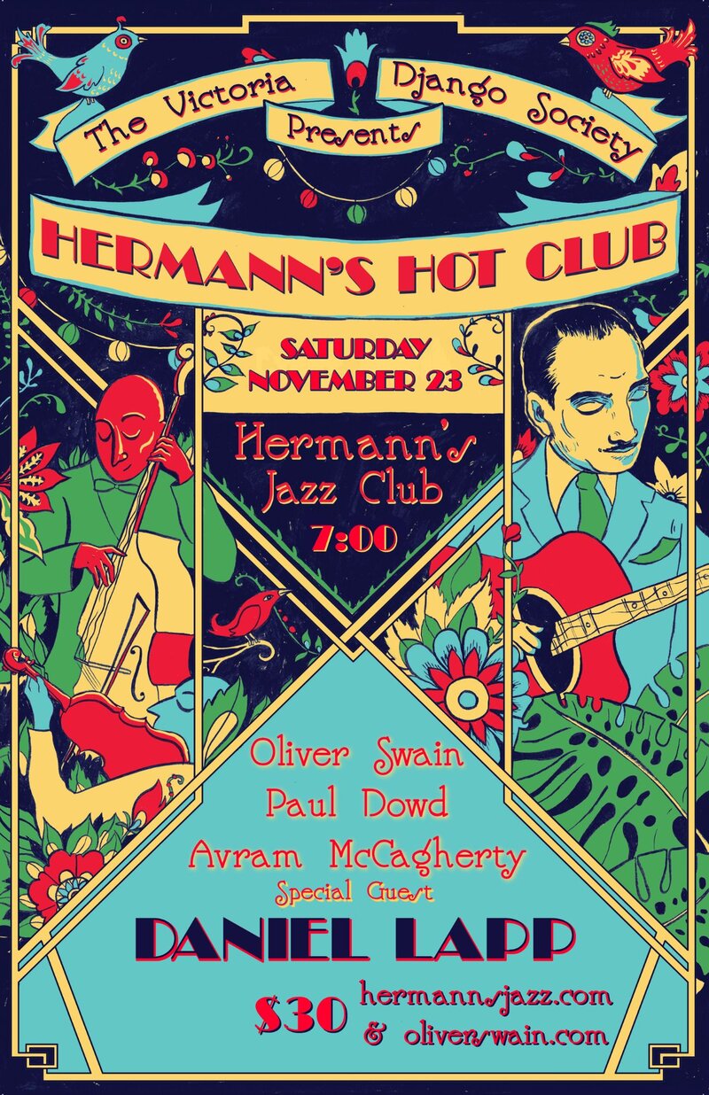 Hermann's Hot Club featuring Daniel Lapp - May 7th @ Hermann's Jazz Club