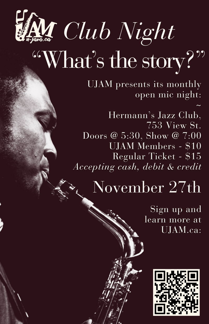 UJAM Club Night "What's the story?" - May 8th @ Hermann's Jazz Club