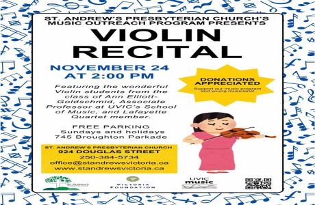 Violin Recital - May 17th @ St. Andrew&rsquo;s Presbyterian Church
