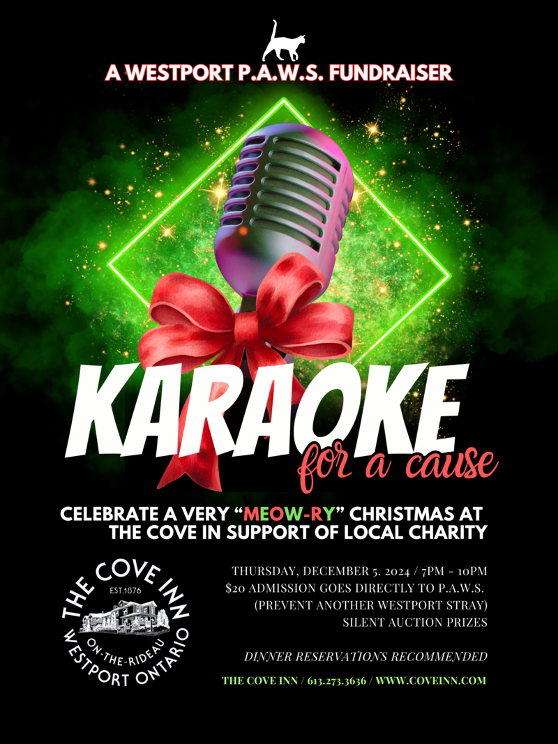 Karaoke for a Cause: PAWS - May 6th @ The Cove Inn