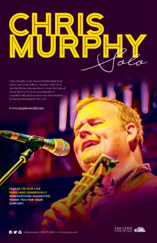 Chris Murphy + Christmas Grand Prize Giveaway! - May 4th @ The Cove Inn