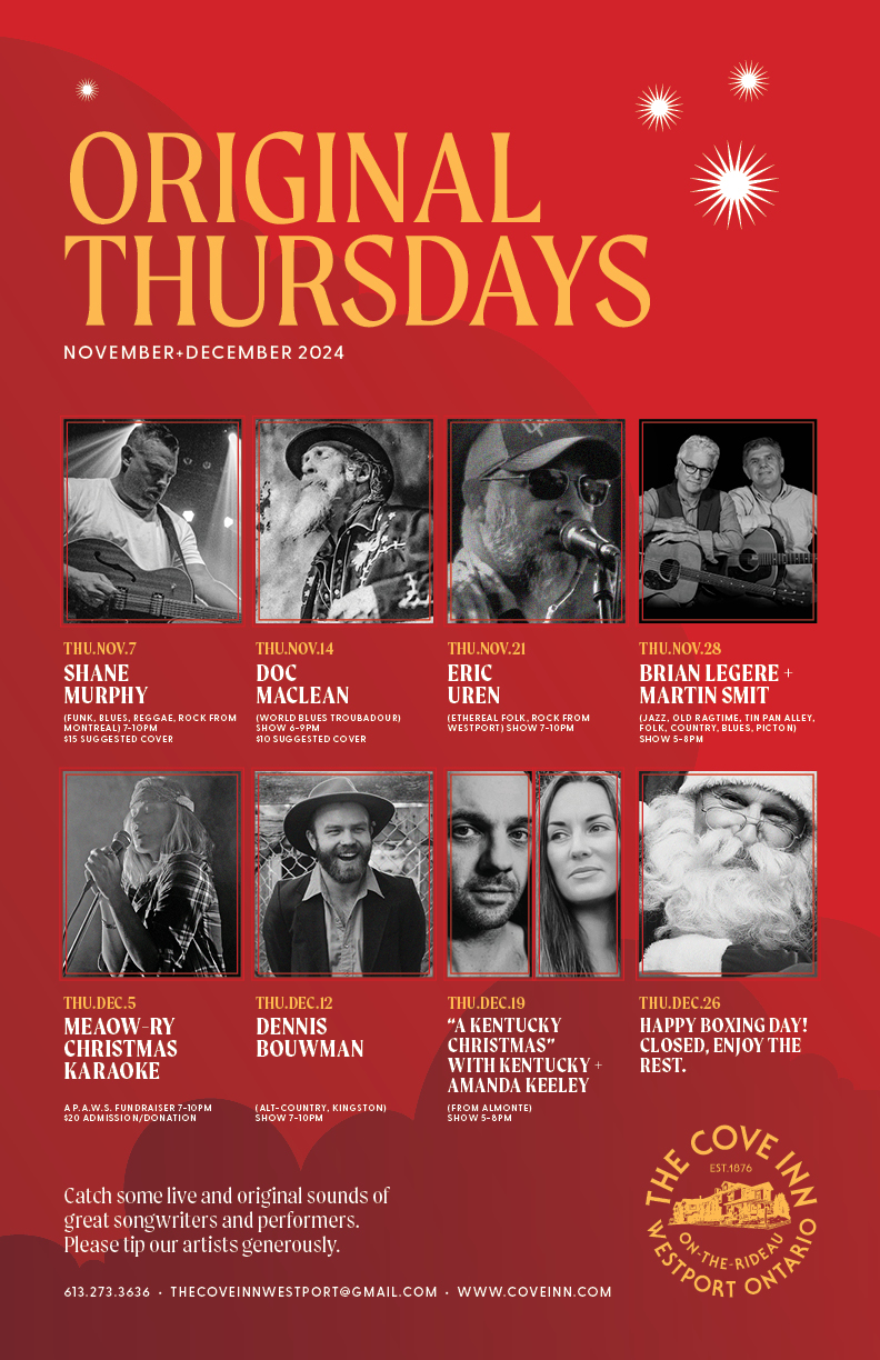 Original Thursdays: Dennis Bouwman - May 8th @ The Cove Inn