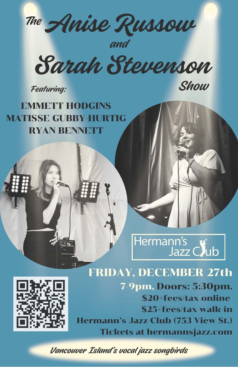The Anise Russow &  Sarah Stevenson Show - May 7th @ Hermann's Jazz Club