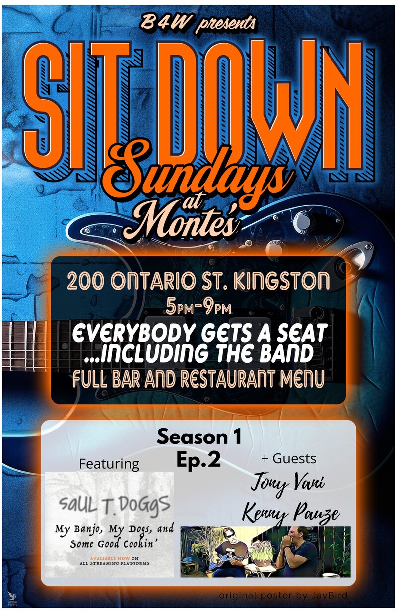 Sit Down Sundays (Season 1, Episode 2): Saul T. Doggs, Tony Vani and Kenny Pauz&eacute; @ Monte's Nov 24 2024 - May 4th @ Monte's
